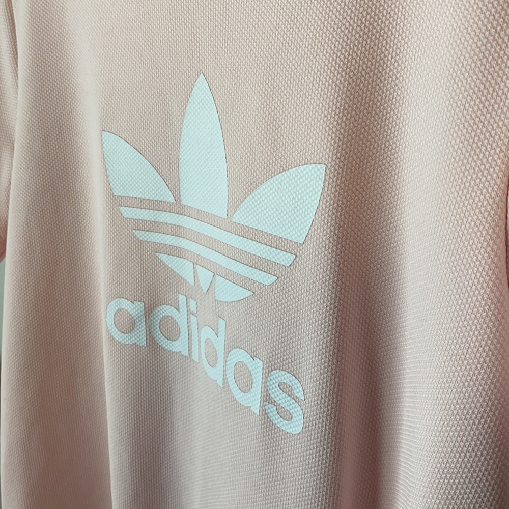 Adidas Pink Trefoil Logo Oversized Short Sleeve Tee - Picture 3 of 6